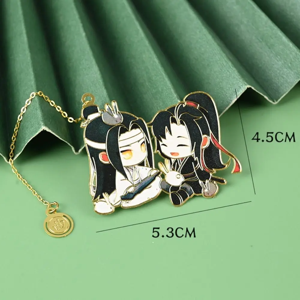 Creative Copper Anime Bookmark Multicolor Page Marker Book Clip Mo Dao Zu Shi Grandmaster Metal Hollowing Bookmark Friends metal bookmark,bookmark page holder,bookmarks stationery supplies