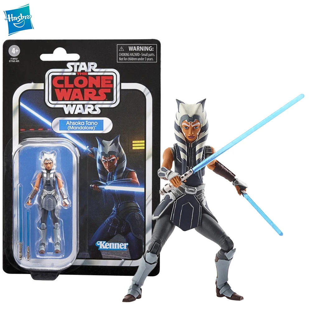Star Wars Retro Collection Ahsoka Tano Action Figure 9,5 Cm, Ispirata Alla Serie Ahsoka, Giocattolo Da Collezione Hasbro