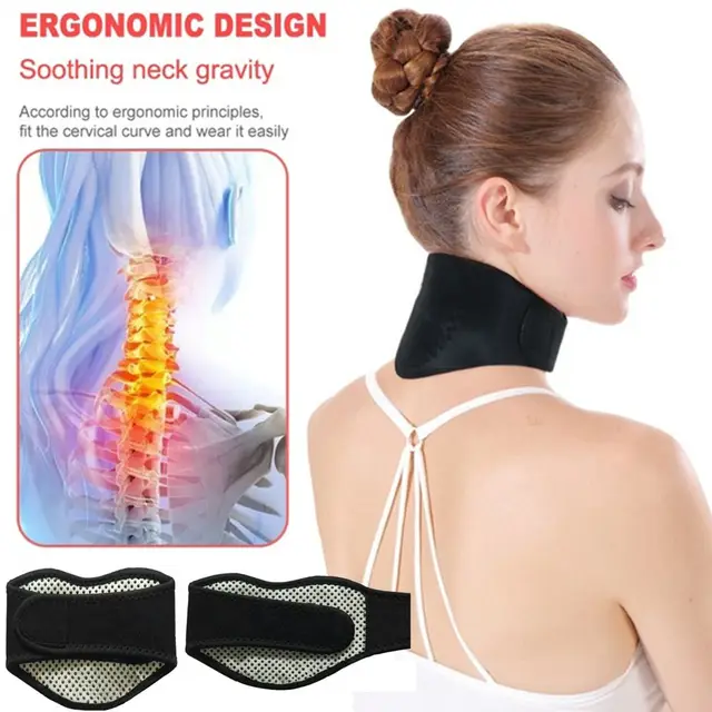 Far Infrared Tourmaline Massager Warmer Cervical Disc Therapy Neck Care Collar Neck Support Self-heating Pad Magnetic Neckband