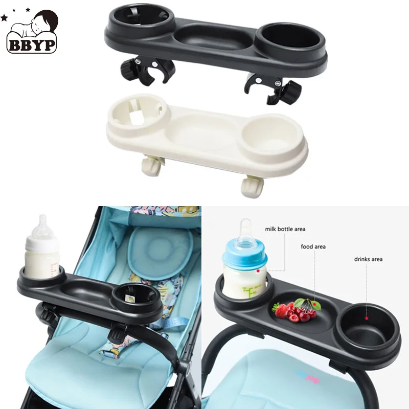 

Baby Stroller Dinner Table Tray Universal Kids Pushchair Self-feeding Dinner Snack Tray with Cup Holder Pram Cart Dining Plate