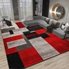 Modern Geometry Living Room Carpets Red Black Abstract Bedroom Bedside Decor Rug Sofa Table Beside Mats Large Area Rugs ковер 러그 2