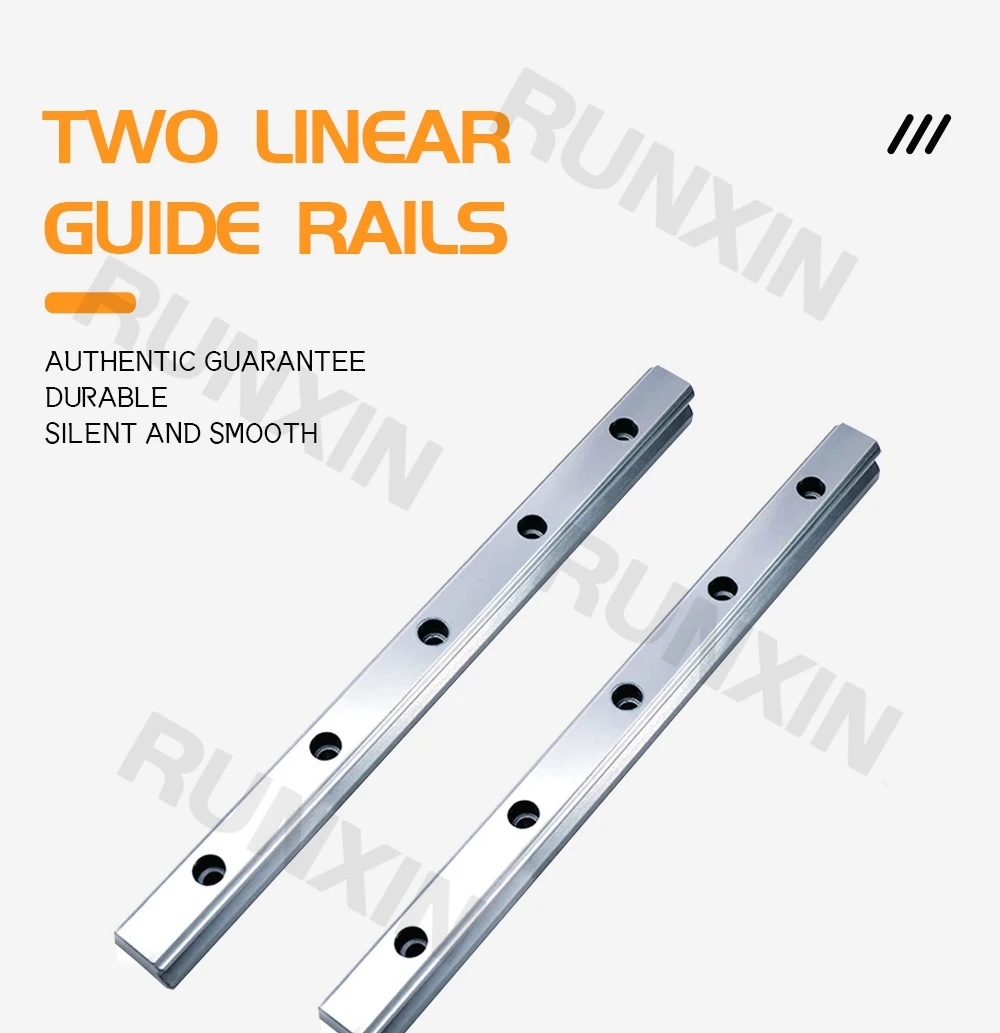 Description Picture 2 of itemRXTNC free shipping 2pc HGR15  L200-1400mm Square Linear Guide Rail for HIWIN Slide Block Carriages CNC Engraving