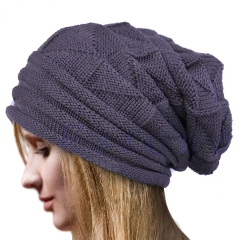 Knitted Baggy Beanie Oversized Winter Hat Ski Slouchy Cap Skullies Beanies Women Men Winter Wool Warm Cap Beanies Unisex 5