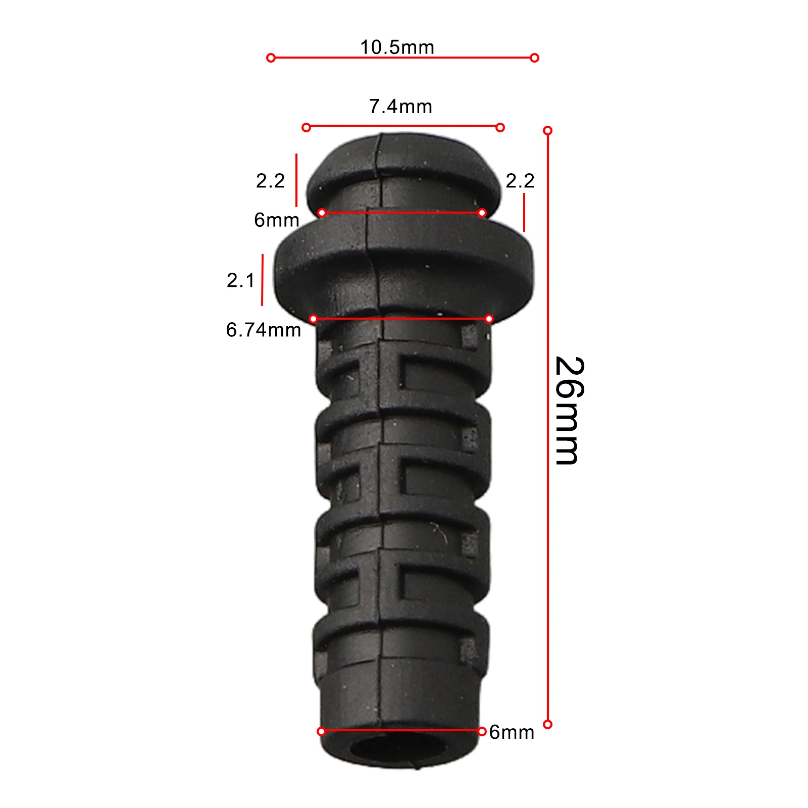 Description Picture 6 of item10 Pcs 3/4/5mm Cable Gland Connector Rubber Strain Relief Cord Boot Wire Sleeve PVC Power Tool Hose Wire Cover Cable Gland