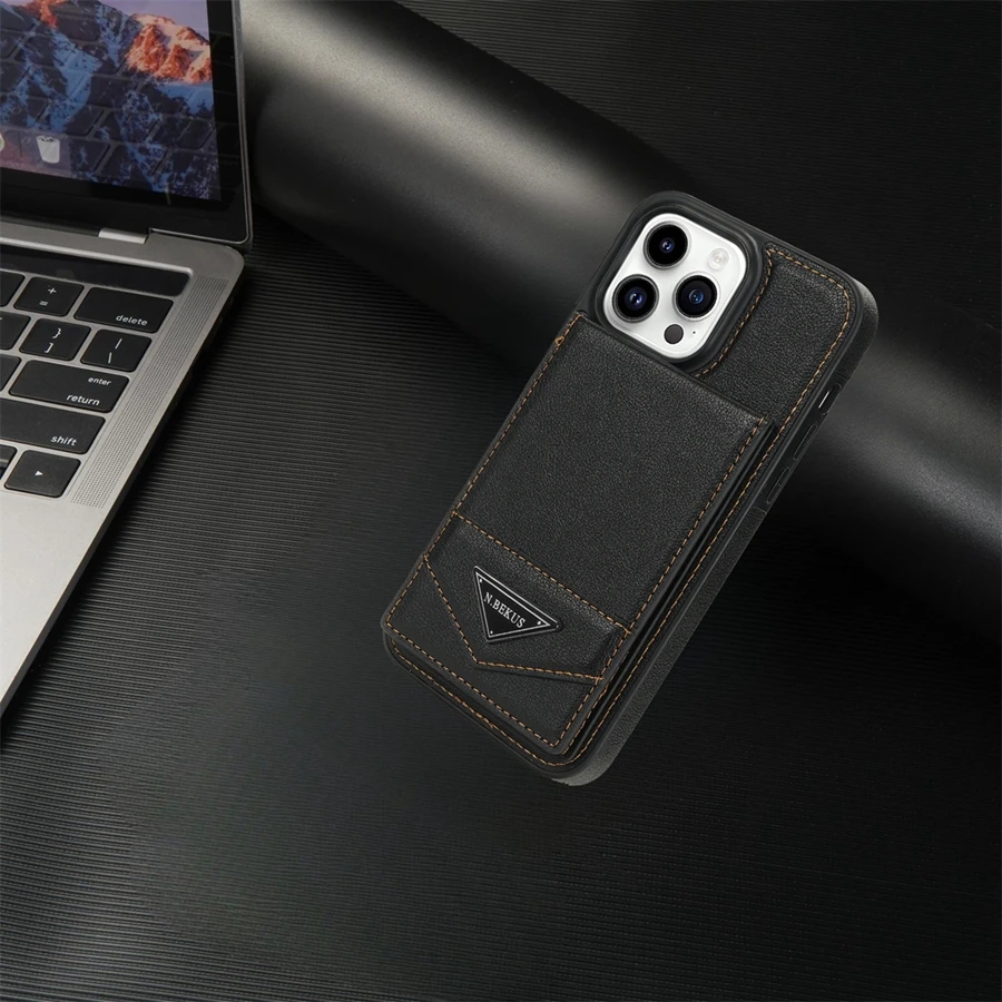 Wallet Magnetic Flip Sidestick Hardware Anti-theft Brush Leather Case For iPhone 17 Air 16e 16 Pro Max 15 Plus 14 13 12 11 XR