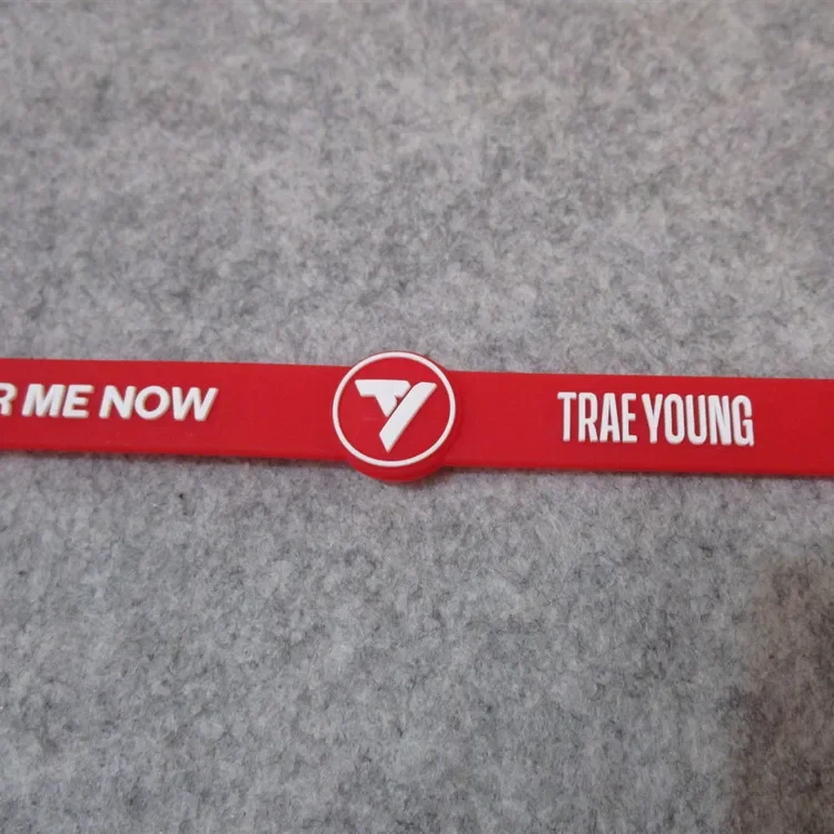 농구 팬을위한 조정 가능한 실리콘 팔찌 스포츠 팔찌 스타 플레이어 번호 11 Trae Young Eagle 팀 팬 쥬얼리