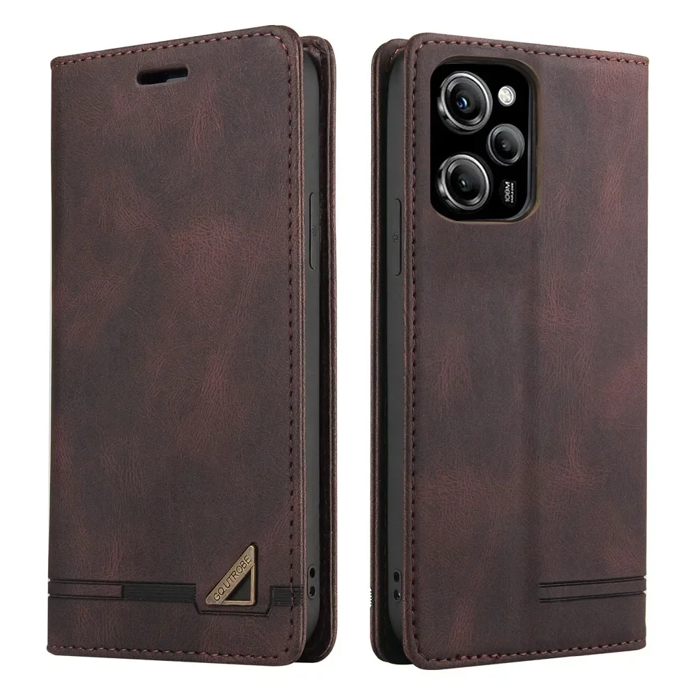 Pele de Carteira de Couro Anti-roubo para Xiaomi Capa do Livro Flip para Poco x5 Pro f5 C65 f5 c 65 f c 65 360 Protect 5g - Image 5