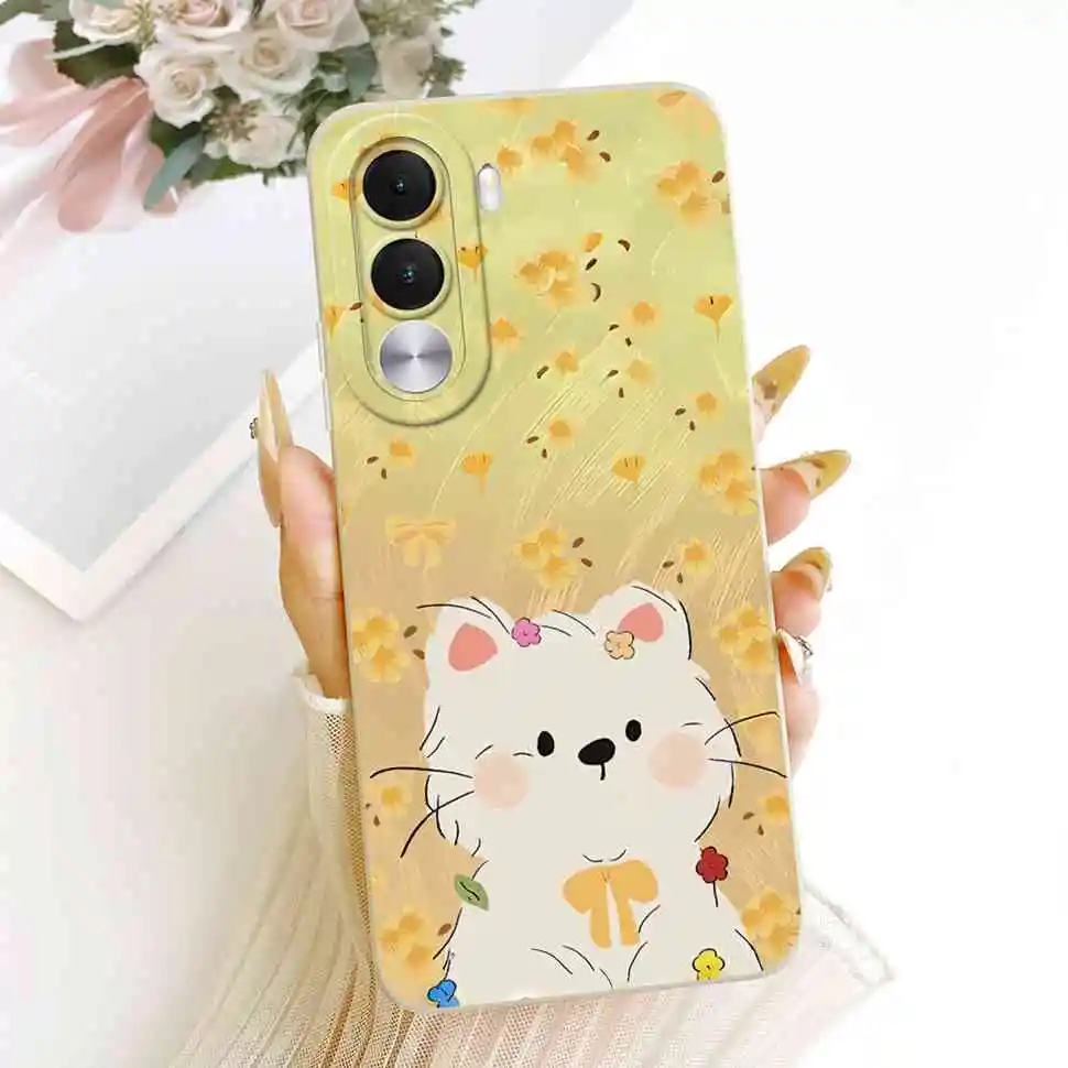 Cartoon Cat & Cute Dog Silicone Back Cover - 6.8 Premium Protective Phone Case