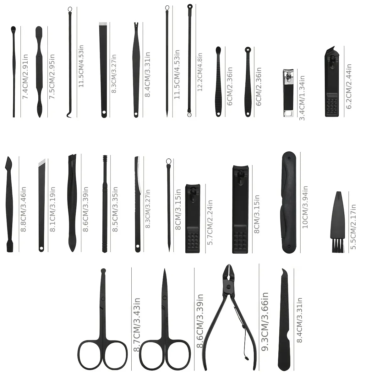 Manicure Set 10/15/25 PCs Full Function Kit Professional Stainless Steel Pedicure Sets Nail Clipper With Portable Case Idea Gift 2