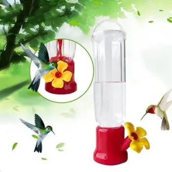 1Pc Portable Bird Water Feeders With Hanging Wires Transparent Plastic Leak-proof Hummingbird Feeding Bottle Bird Supplies - Image 3