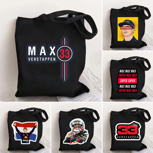 Max Verstappen Tote Bags for Women Number 33 F1 Racing Car Cartoon Shopping  Bag Canvas Reusable Large Capacity Shoulder Handbags - AliExpress