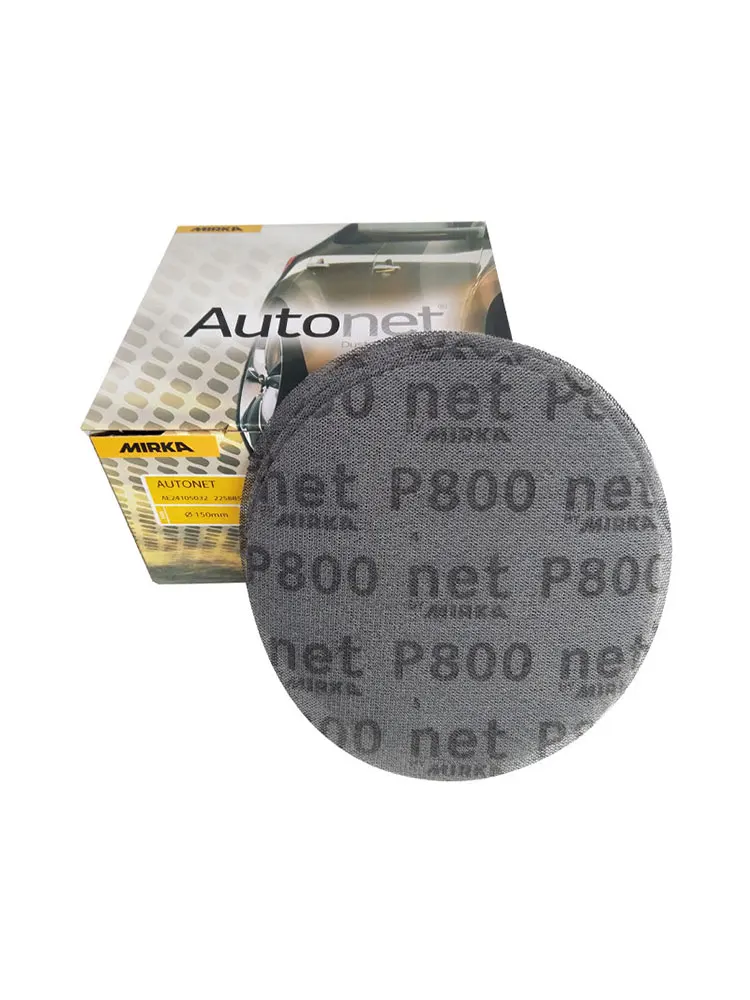 MIRKA Sandpaper Mesh Disc 6 Inch 150 mm Aluminum Oxide Dust-Free And Anti-Blocking Abrasive Car Surface Sanding