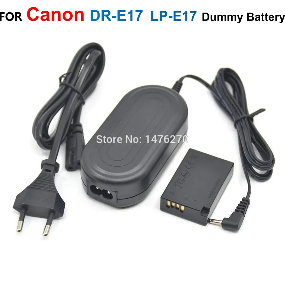 Dr-E17 Dr E17 Dc Accoppiatore Lp-E17 Lp E17 Batteria Fittizia + Ack-E17 Adattatore Di Alimentazione Ca Per Fotocamera Canon Eos M3 M5 M6 Eos-M3 Eos-M5