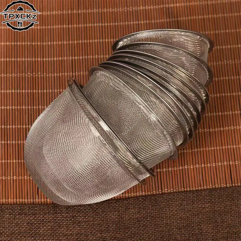 Tea Infuser Strainer Reusable Stainless Steel Mesh Teapot Tea Leaf Spice Filter Drinkware Kitchen Accessories Diameter 5.8-8CM tea strainer tea filter