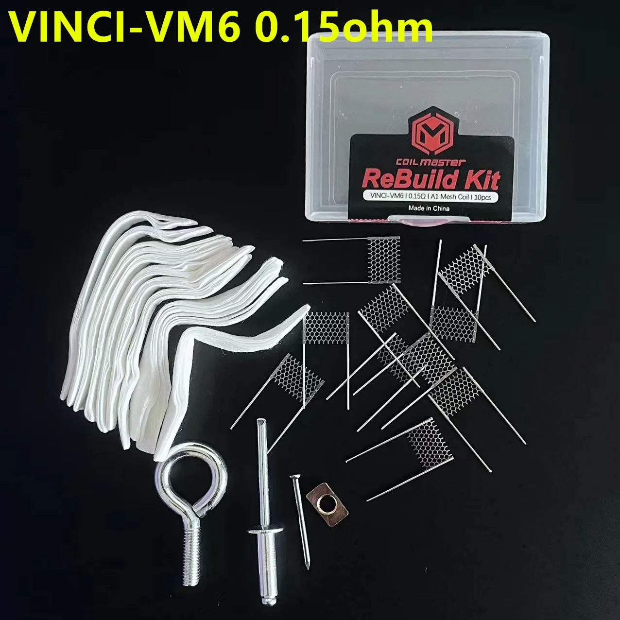 DIY Rebuild Kit For PNP Rebuild Kit VM1 VM5 VM6 Drag X S Argus VINCI GT Air Rebuildable Mesh Coil Kit With Cotton Hand Tools