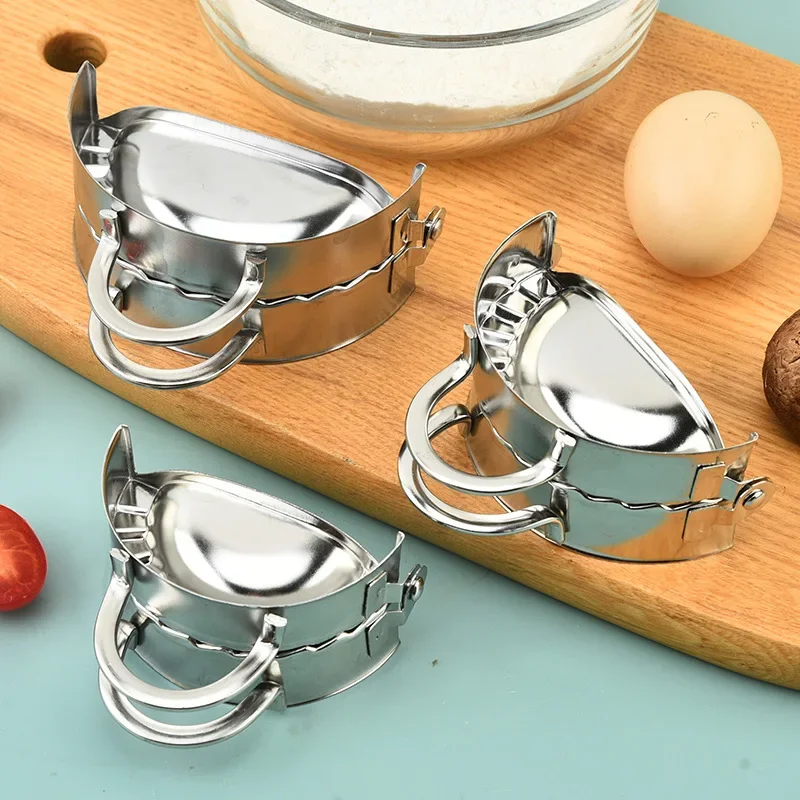 Stainless Steel Dumpling Mold Manual Press Ravioli Dumpling Maker Device Pies Pasta Pastry Cutters Mold For Kitchen Accessories