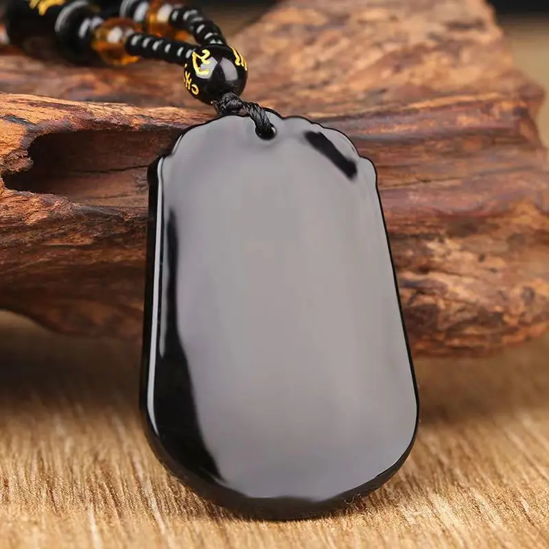 2022 New Obsidian Twelve Constellation Pendant National Wind Tiger Necklace Men and Women Couple Faith Amulet Jewelry