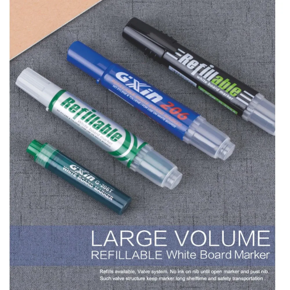 Gxin G-206D 10 Pcs Löschbaren Whiteboard Marker, Freies Verschiffen, Austauschbare Refill, Faser Spitze, wasser-Tinte auf wasserbasis, Schule MeetingSupplies – Detail 6