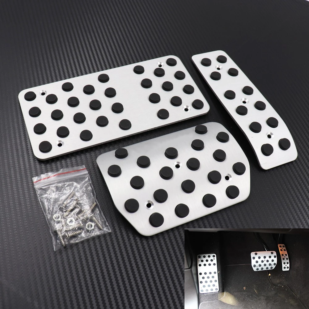 

DEE Aluminium Pedal Cover For Audi Q7 2006-2015 Antiskid Gas Accelerator Brake Footrest Refit Pedal Plate Decorative Accessories