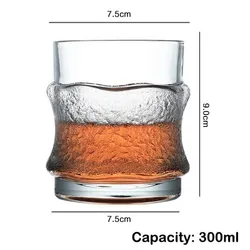 Elegant Whiskey Tumbler - Premium Glassware for Cocktails and Spirits (Ice 300ml)