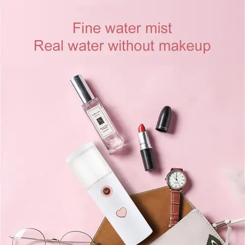 USB 충전식 휴대용 USB 공기 가습기 30ml, 핸드 헬드 워터 나노 스프레이 에센셜 밀크 오일 디퓨저 페이스 케어 스팀미터 6