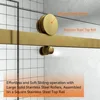Sliding Bathtub Shower Doors, 57 1/2-60 in. W Adjustable x 60 in. H, 5/16 inch(8mm) Tempered Safety Glass Thickness, 2