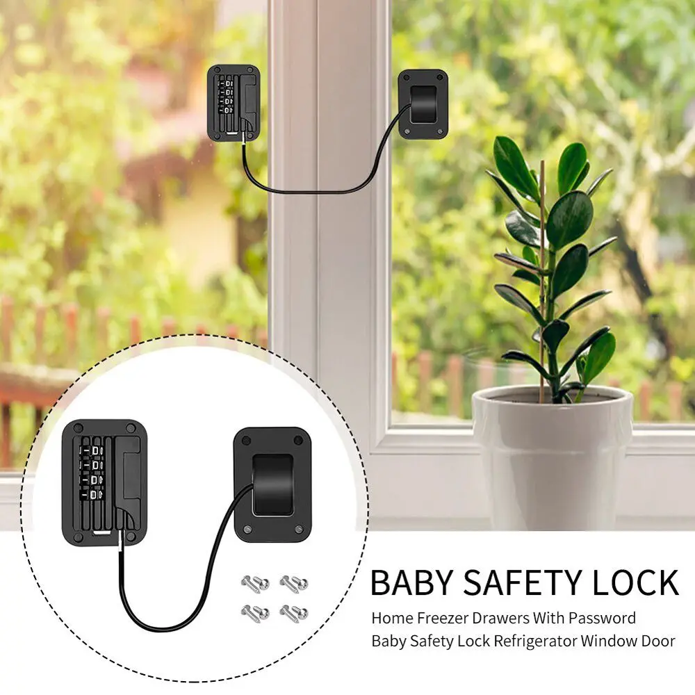Children Protection Cabinet Locks Limit Positioning Combination Lock Refrigerator Combination Lock Window Safety Lock