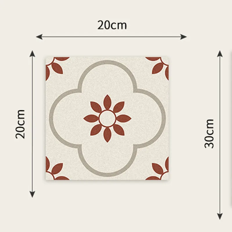 Self-adhesive Flooring Vinyl Mandala Design Floor Sticker Waterproof For Bathroom Living Room Decor Accessories Tiles Non-slip