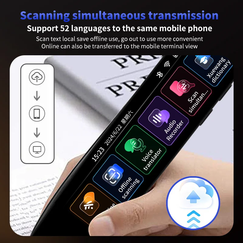 A33C Smart Translation Pen 3.69inch 142Languages WIFI Scan Voice Translator Portable International Business Translation Tool