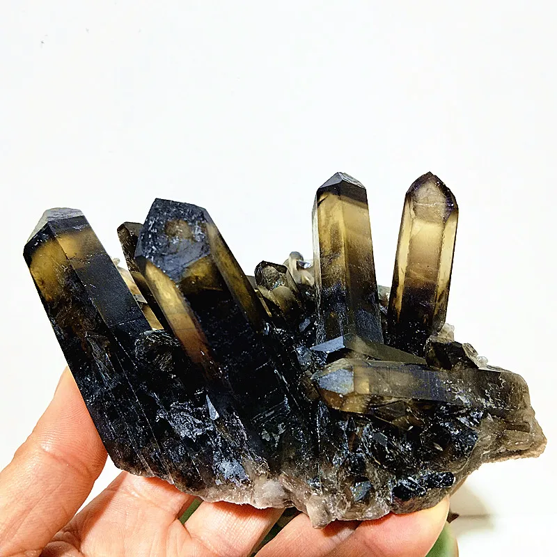 Natural Smoky QuartzQuartz Crystal Shinning Raw Stone Mineral Specimen Room Decor Rare Crystals Gemstones Powerful Energy Chakra 3