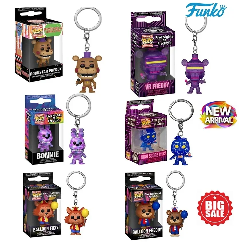 thumbnail image 2 of NUEVO Funko Pop VR Freddy Bonnie High Score Chica Balloon Foxy Freddy Figuras de vinilo de juguete Pocket Pop Llavero Colección Modelo Juguetes, 2 of 5