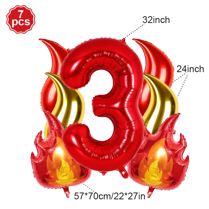 Cadeau Garçon 9 Ans Du00e9coration D'anniversaire De Pompier 5 Ans U2013 Kit De Ballons Pour Anniversaire D'enfant Pour Garu00e7on U2013 5e Du00e9coration D'anniversaire Cadeau Garcon 9 Ans