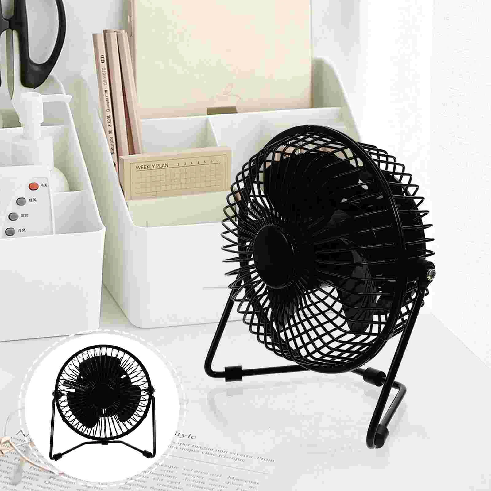 Portable Mini Fan Temperature Display Usb Cooling Fan Led Clock Personal Silent Desktop Computer Peripherals