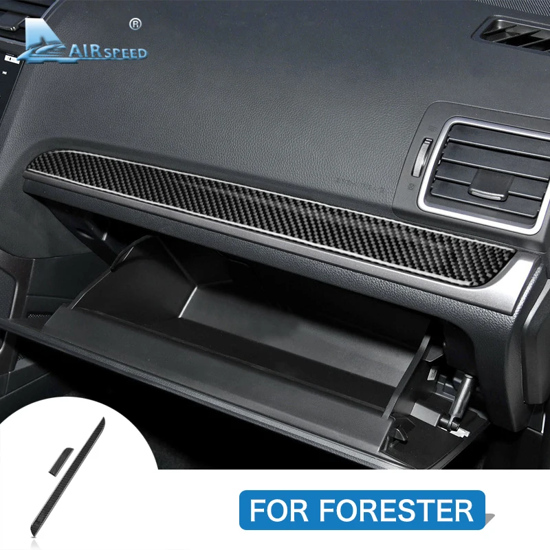 

Наклейка из настоящего углеродного волокна для Subaru Forester 2013, 2014, 2015, 2016, 2017, 2018, автомобильная центральная консоль, контейнер для хранения, внутренняя отделка