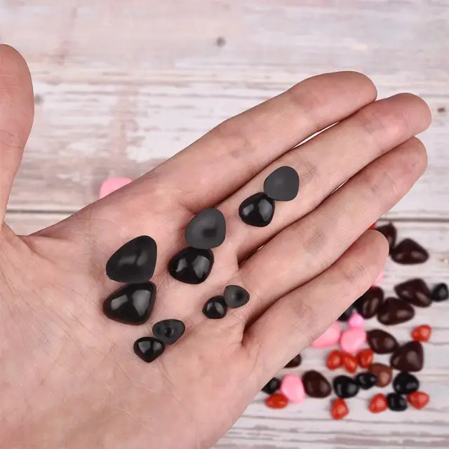 100 Nasi Di Sicurezza Per Peluche - Nasi In Plastica Neri Con Rondelle, Per Bambole E Animali Fai Da Te - Foto 12