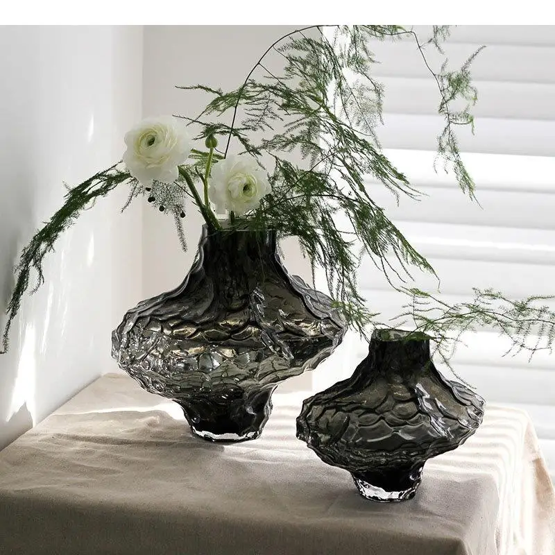

Creative Irregular Shaped Glass Vase Hydroponic Flower Pots Decorative Flowers Arrangement Desk Decoration Vases Modern Decor