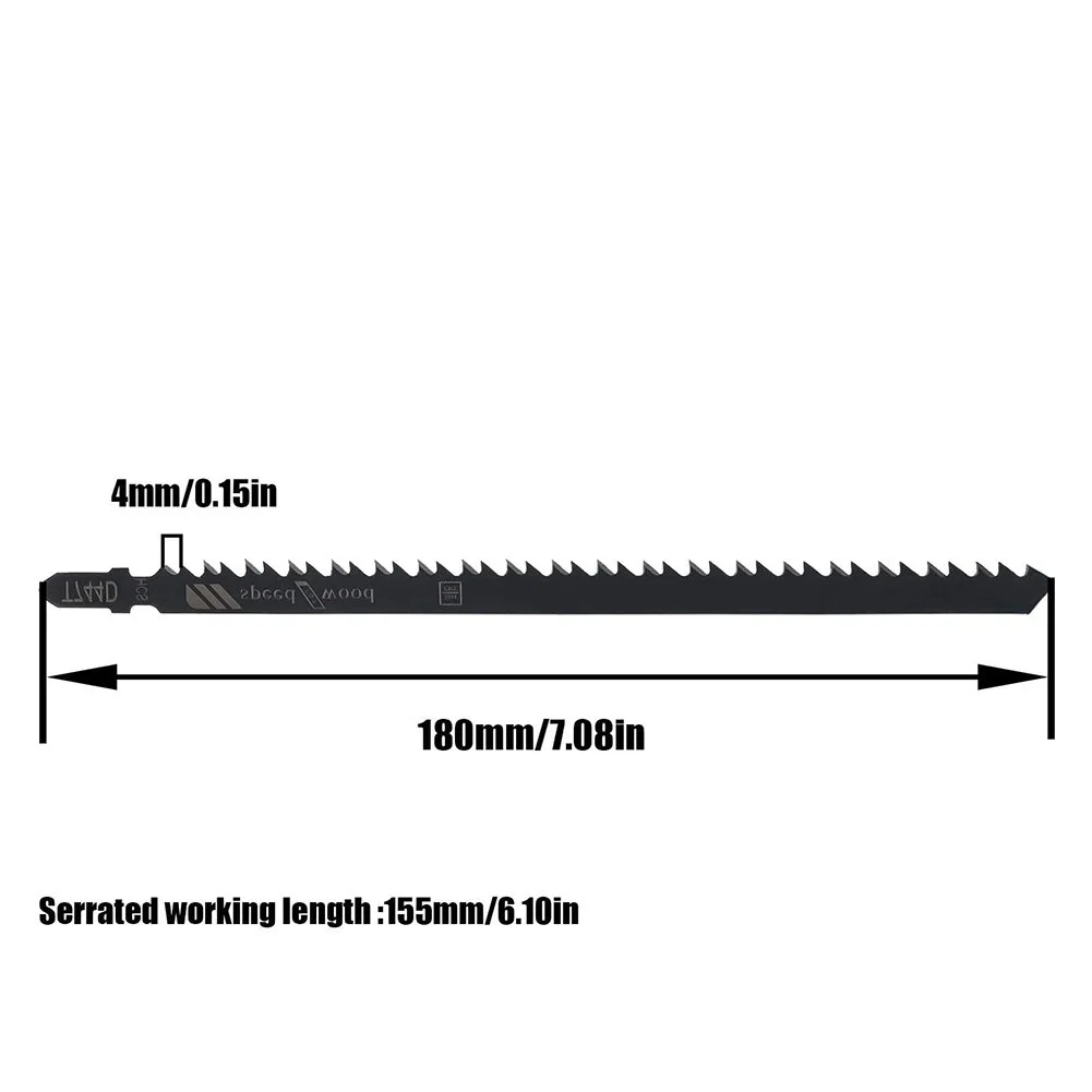 

5Pcs/set T744D Professional Jigsaw Blade Sets 180mm Long Jig Saw Blades For Wood Metal Straight Cutting T-Shank Jig Saw Blade