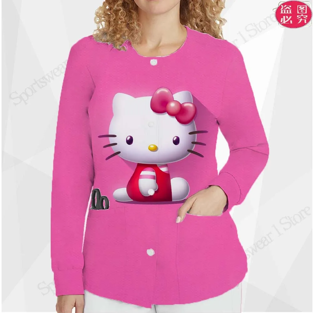 Fashion Autumn Women's Clothing Free Shipping Nurse Uniform Korean Clothes Ladies New in Coats and Jackets Y2k Long Sleeved Tops