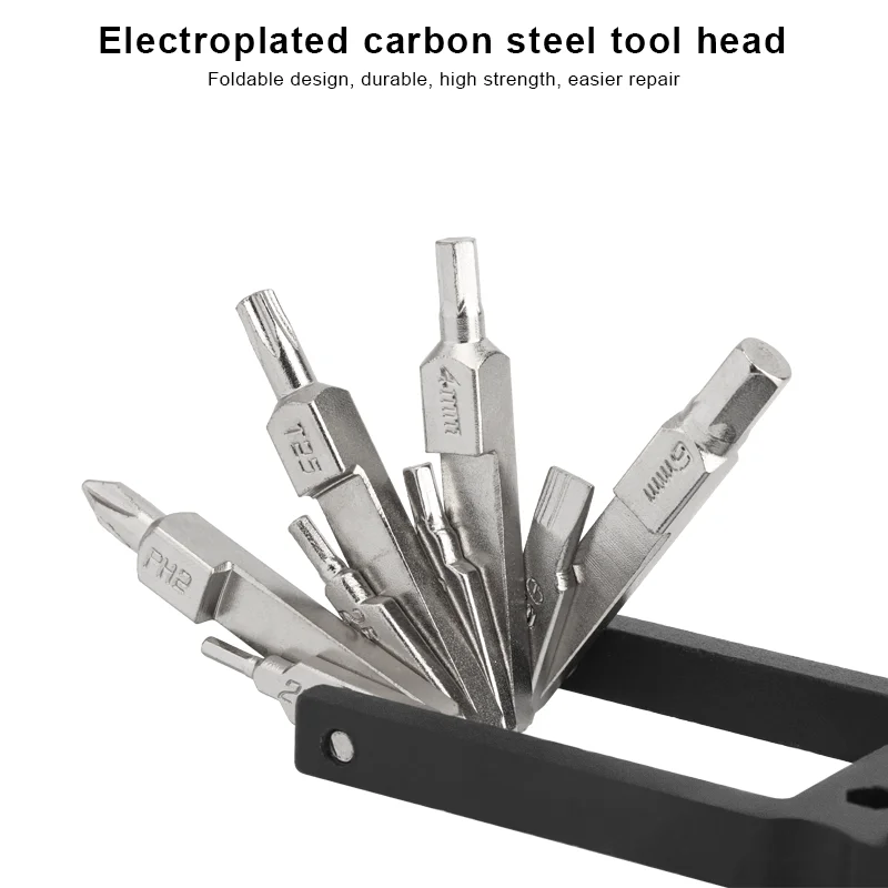 20 In1 자전거 수리 도구 세트 다기능 접이식 육각 스포크 렌치, 산악 도로 자전거 수리 스크루 드라이버 도구