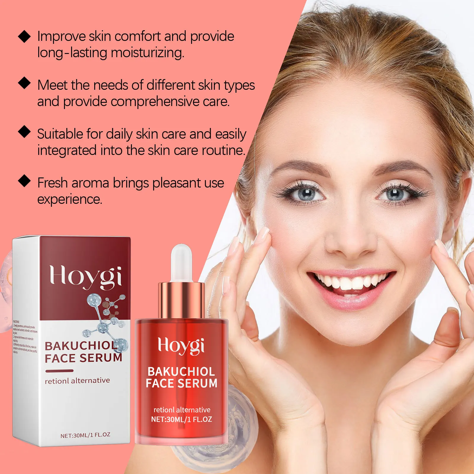 Bakuchiol Face Serum Anti Aging Lifting Firming Remove Fine Lines Skin Rejuvenation Brightening Hydrating Retinol Face Essence 6