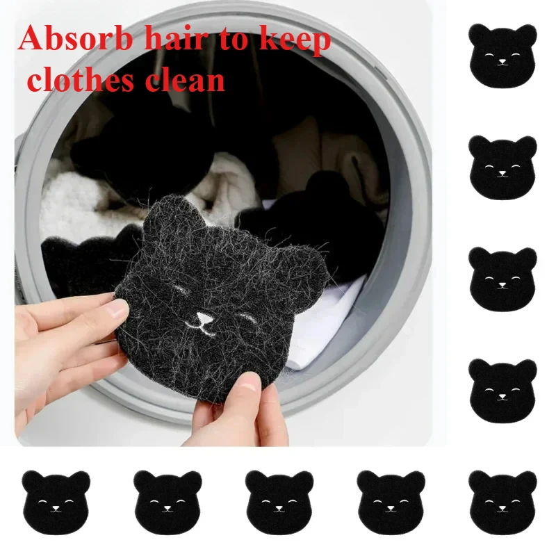 Pet Hair Remover Laundry Ball 1-20PCS Bear Shape Washing Machine Lint Catcher Reusable Clothes Sofa Cat Dog Hair Cleaning Sponge