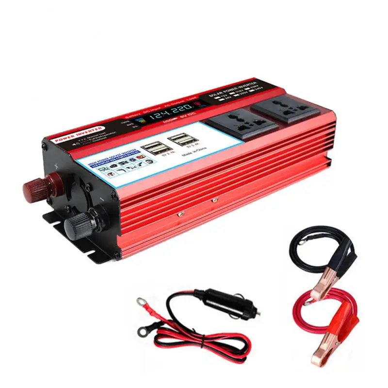 

12000W Car Power Inverter Car Sine Wave Converter Solar Power DC 12/24V To AC 110V/220V Voltage Transformer Converter Adapter