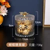 Golden Butterfly Dragonfly Crystal Glass Storage Jar Jewelry Box Sugar Bowl Household Aromatherapy Candle Bottle Glass Container 6