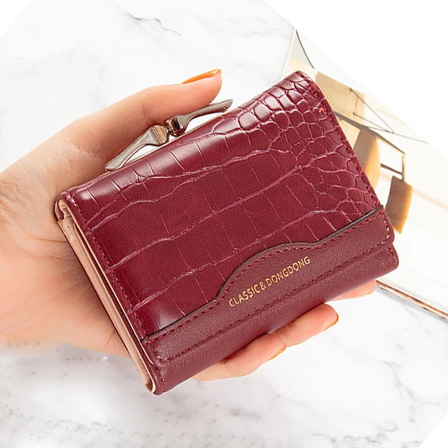 Fashion Women Wallets Brand Letter Long Tri-fold Wallet Purse Fresh Leather Female  Clutch Card Holder Cartera Mujer - AliExpress