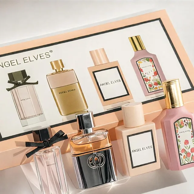 Floral Fragrance Light Perfume Set for Women 4-Bottle Pink Gift Box Sisters Valentine's Day Christmas Graduation Gifts Long Lasting