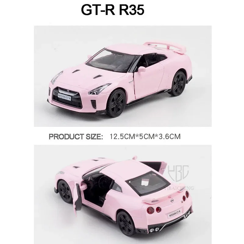 1/36 Miniature Pink Series Alloy Diecast Car Model Toys Simulation Automobile Children's Girl Boy Toys Kids Gifts 4