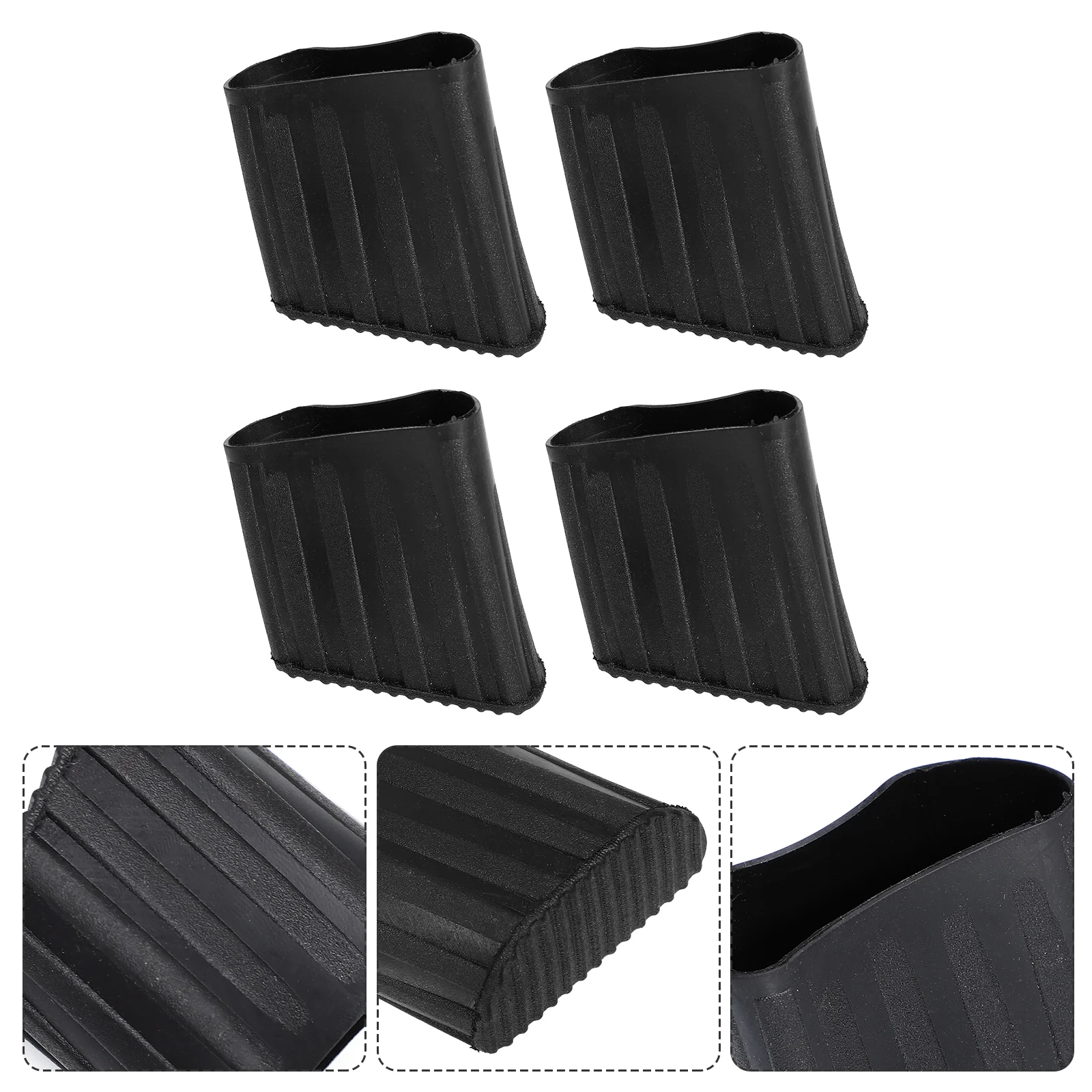 Ladder Feet Covers Rubber Pads Black Ladder Covers Non Slip Ladder Boots Step Ladder Feet Replacements Accessories
