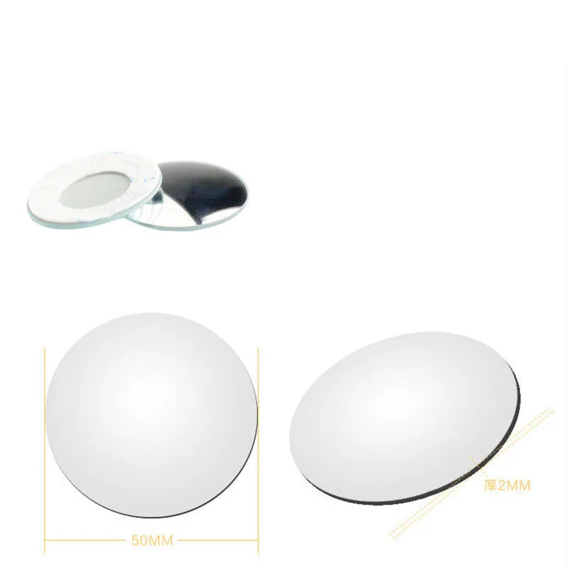 Blind Spot Mirror 2 X Round Blind Spot Mirror HD Glass Frameless Convex Rear View 360&deg; Stick On Car Mounted Borderless small Circular Mirror