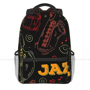 Image for Jazz Music Backpacks Casual Print Student School B 