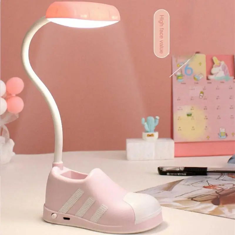 크리에이티브 신발 데스크탑 조명 ABS 및 PC 호스, 미니 내구성, 편리한 기숙사 야간 조명, 테이블 램프, 낙하 방지, USB 충전